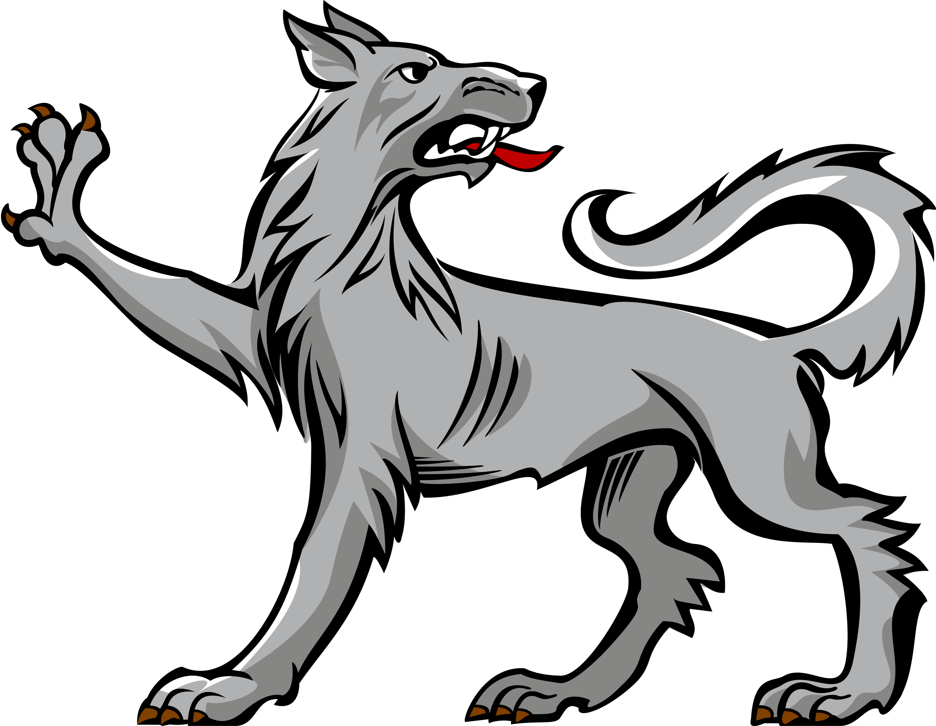 Wolf Clipart Heraldic - Wolf Coat Of Arms Png (3000x2325)