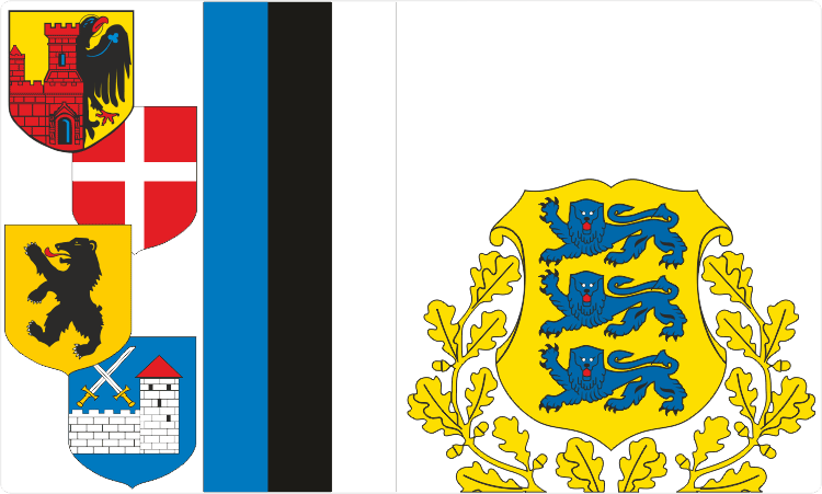 Heraldry Of Estonia - Estonian Coat Of Arms (750x451)