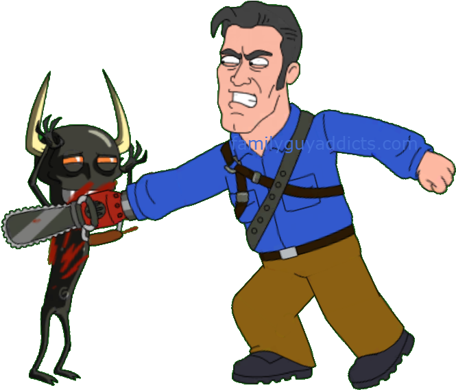 Uploaded At 671 × - Ash Williams Family Guy (671x573)