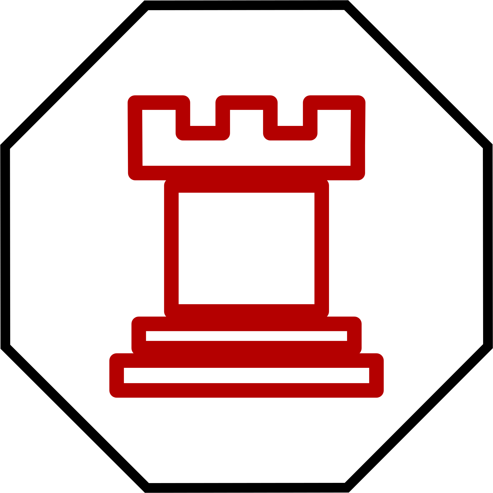 Open - Chess Pieces Clipart Rook (2000x2000)