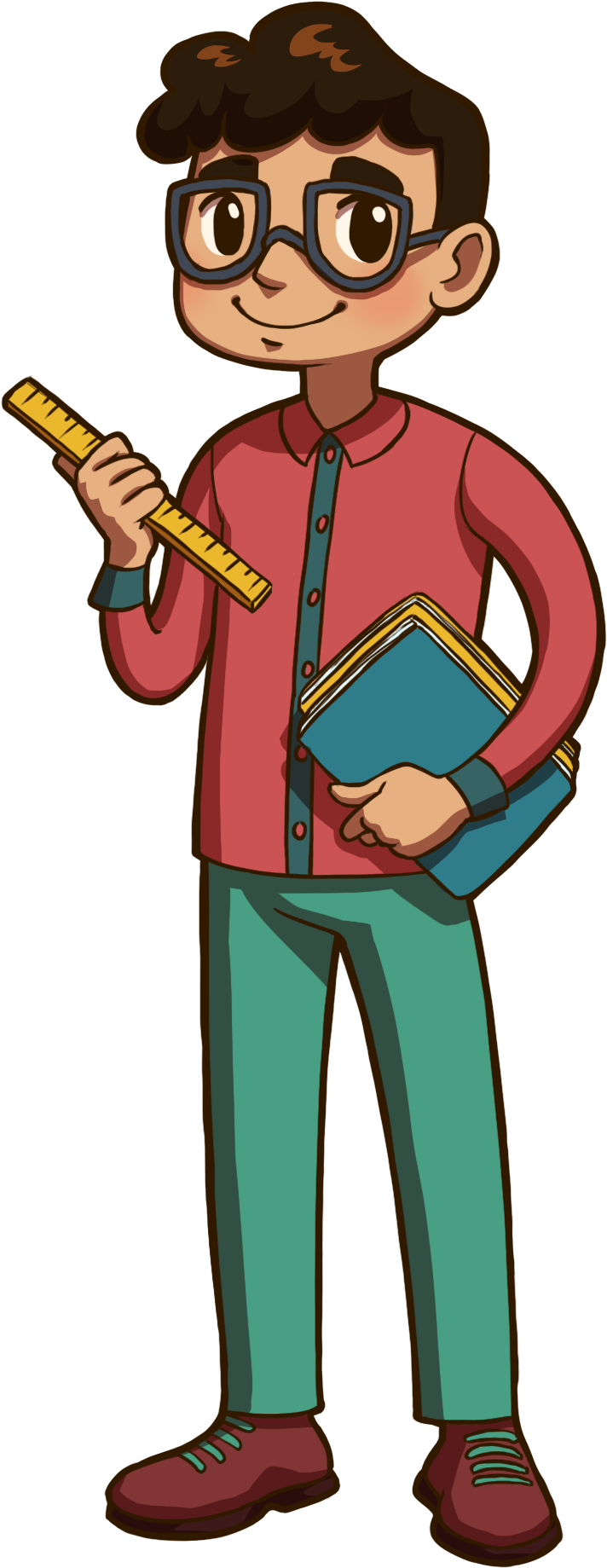 Jordan Character Teacher - Cartoon (836x2000)