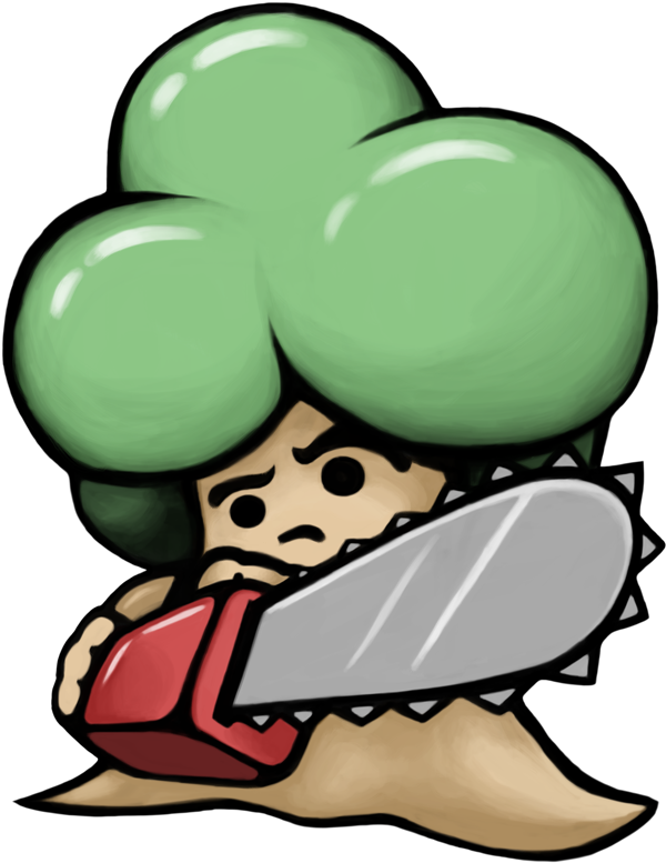 Tree With Chainsaw Design By Clayton Kashuba - Tree With Chainsaw Design By Clayton Kashuba (600x800)