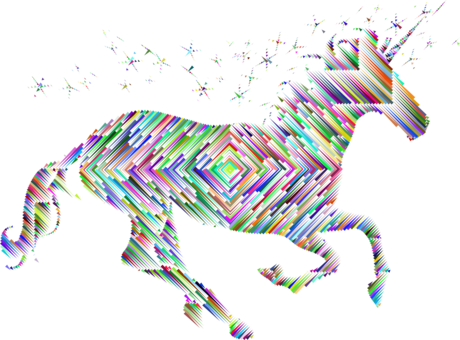 Unicorn Horn Legendary Creature Drawing Silhouette - Magical Unicorn Silhouette Png (460x340)