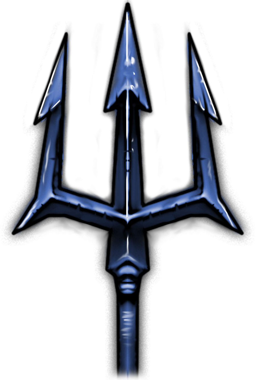 The Represents Poseidon Because It Is Blue - Poseidon Trident (1165x1333)