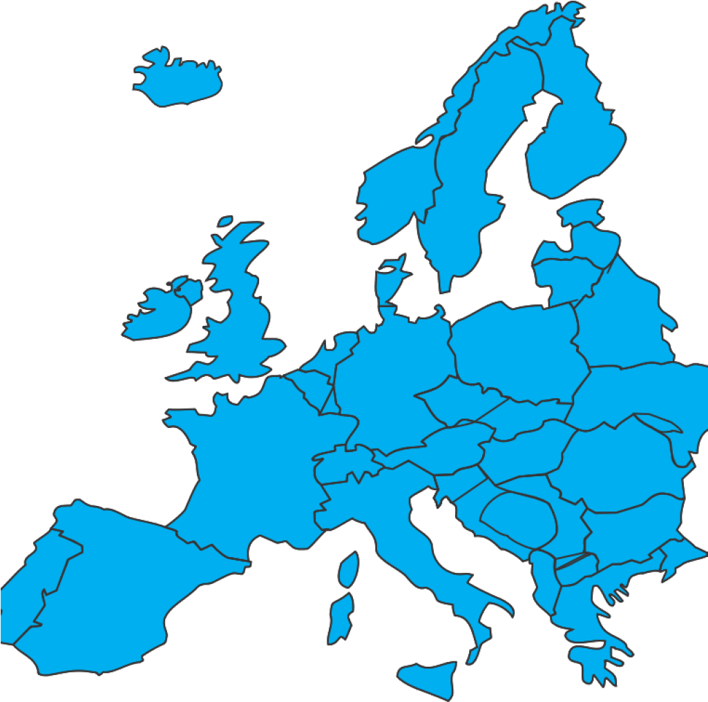 Map Of Europe Clip Art Free Clipart European Map Netrat - Europe Map Vector Png (1024x1024)