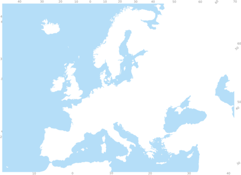 Europe Vector Map Blank Map World Map - Outline Map Of Europe Physical (470x340)