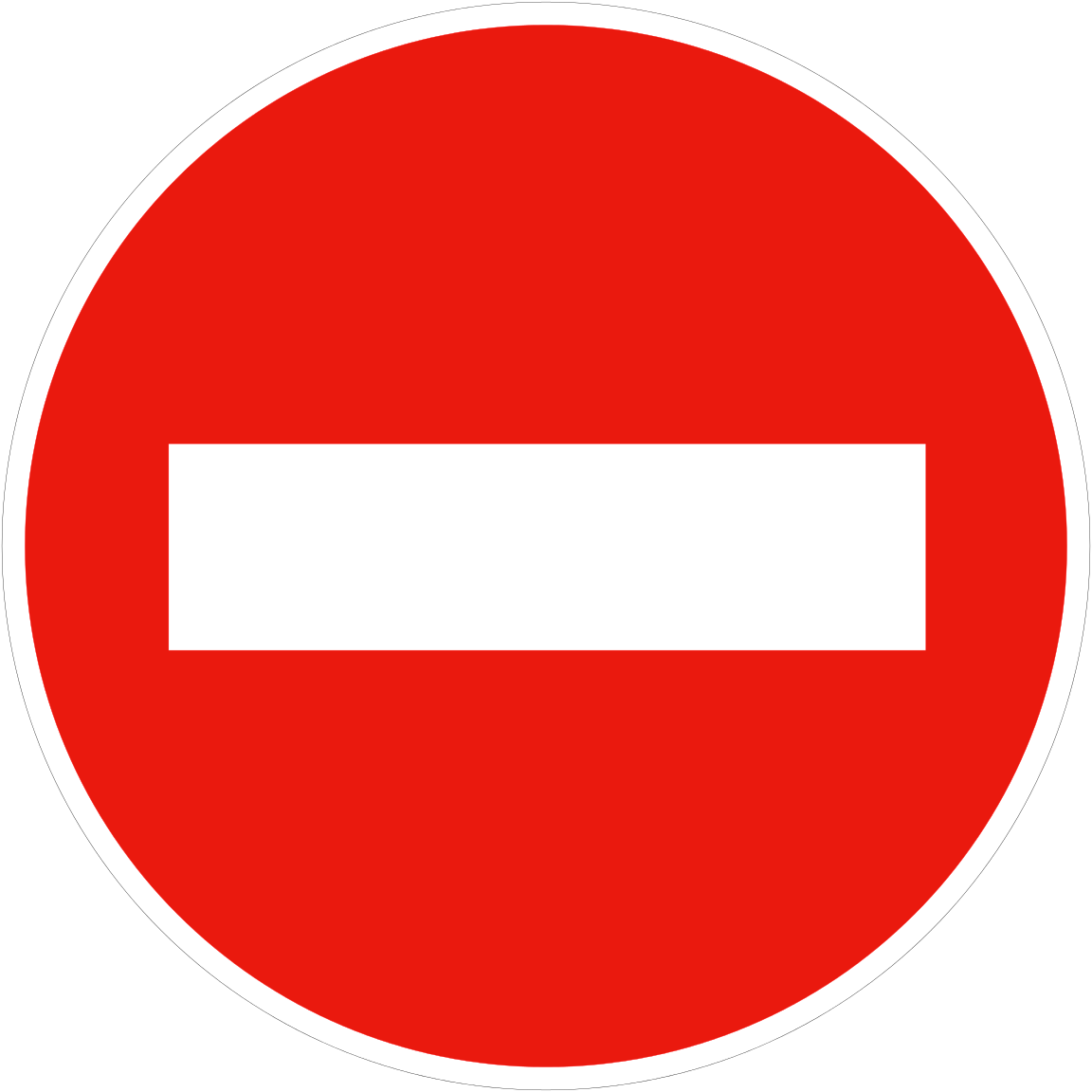 And You Might Guess The Next One Means Something Similar, - Red Road Sign Png Round (1152x1152)