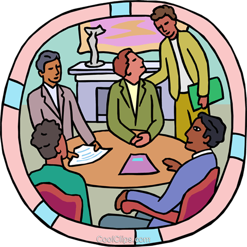 Boardroom Meeting At Conference Table Royalty Free - Meeting (480x480)