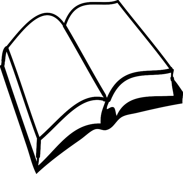Image For English Language Arts - Book Clipart Black And White (640x608)