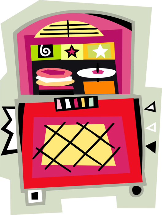 Coin Operated Image Illustration Of Vintage Record - Illustration (528x700)