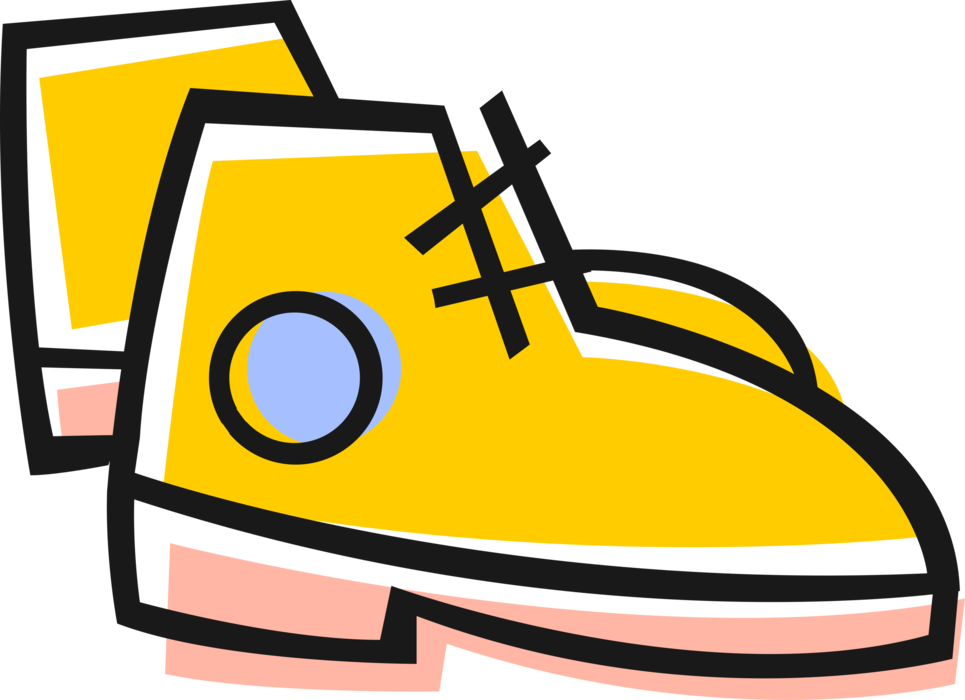 Vector Illustration Of Hiking Boots Footwear Designed - Vector Illustration Of Hiking Boots Footwear Designed (965x700)