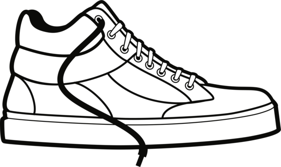 Sports Shoes Shoe Shop Footwear High-heeled Shoe - Sketsa Sepasang Sepatu Sekolah (571x340)