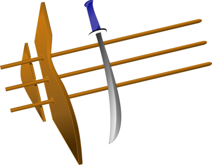 Computer Icons Drawing Sword Weapon Download - Clip Art (438x340)