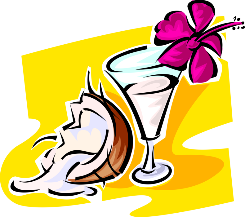 Coconut Royalty Free Vector Clip Art Illustration - Coconut Royalty Free Vector Clip Art Illustration (790x700)