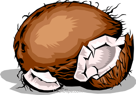 Coconut Pieces Royalty Free Vector Clip Art Illustration - Compadre Cómprame Un Coco (480x336)