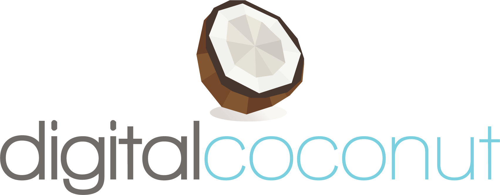 Coconut Clipart Diagram - Digital Coconut (1703x665)