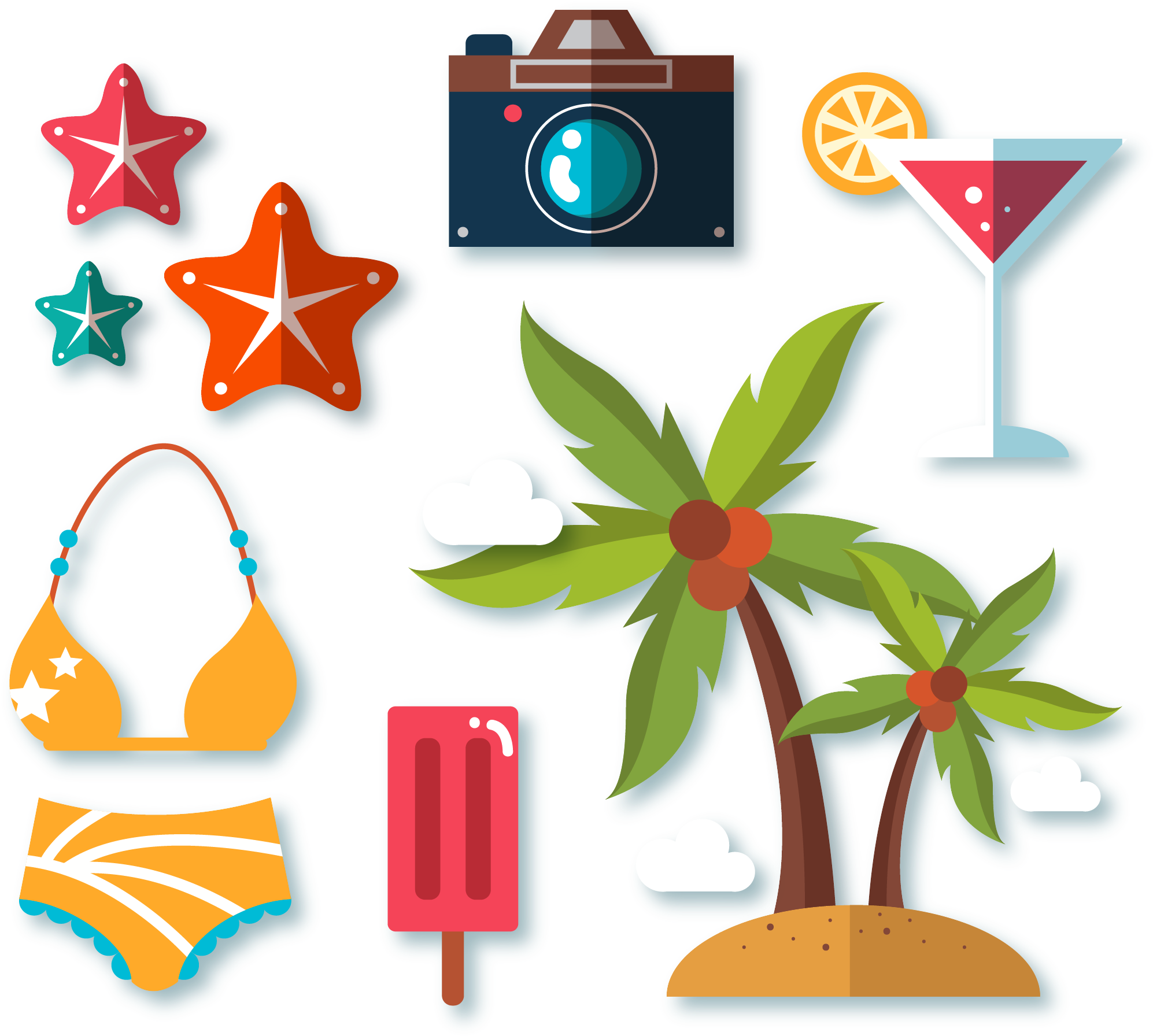 Banner Royalty Free Bikini Clipart Coconut - Beach (2139x2117)