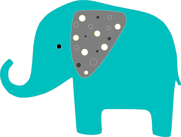 How To Set Use Mint Green Elephant Svg Vector - How To Set Use Mint Green Elephant Svg Vector (600x454)