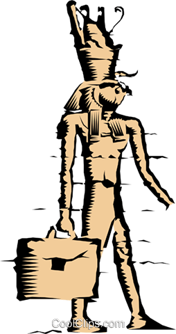 Pharaoh Royalty Free Vector Clip Art Illustration - Thinker Clipart (254x480)
