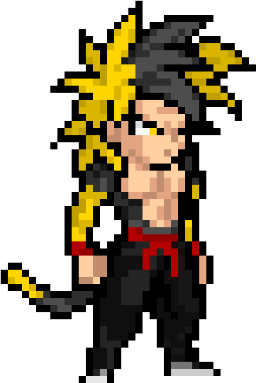 Ssj4 Lil Yung Pharaoh - Ssj4 Pixel Art (510x590)