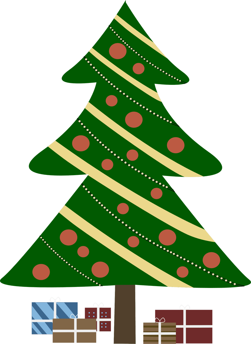 Plain Empty Pine Wreath Png Lcipart - Clipart Green Christmas Tree (950x1302)
