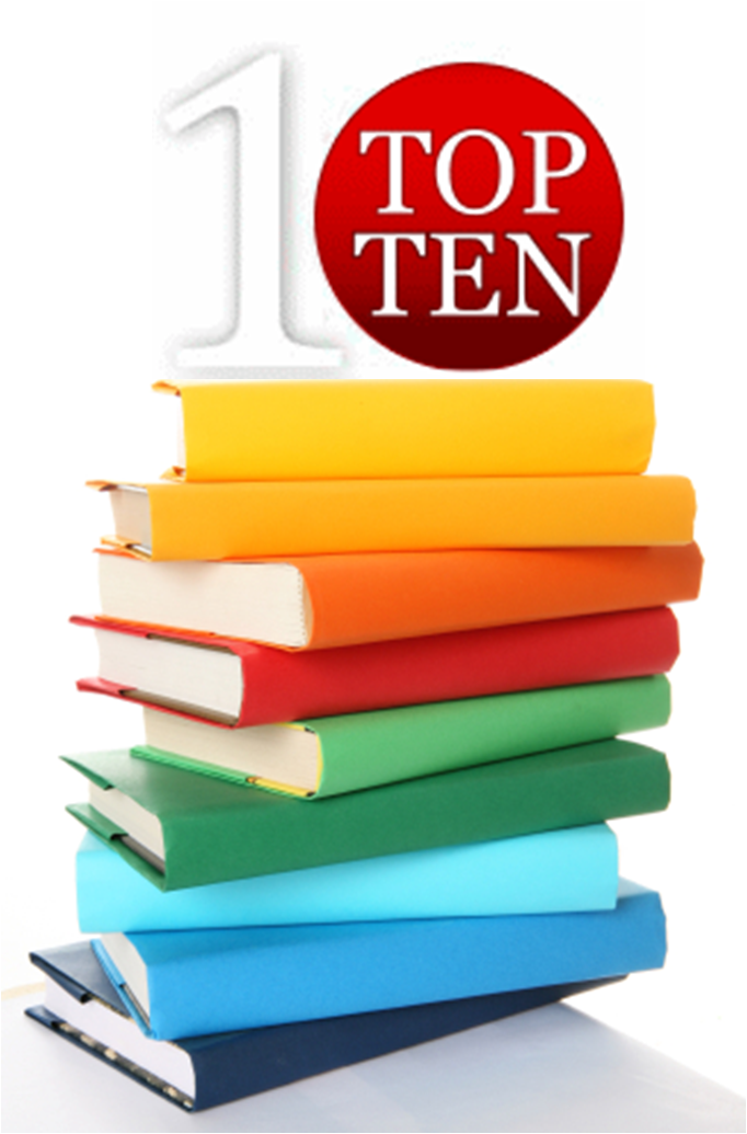 Download Top Ten Books Clipart Book Young Adult Fiction - Stack Of Books (682x1035)