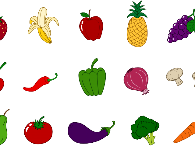 Vegetable Clipart Vegetable Platter - Health Fruit And Vegetables Clip Art (640x480)