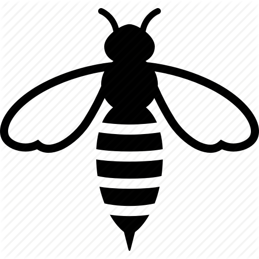 Avispa Para Colorear Clipart Bee Clip Art - Bee Clipart Black And White (512x512)