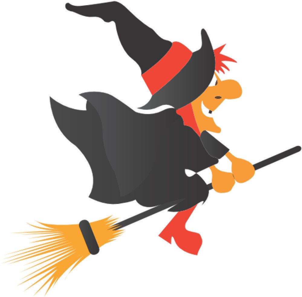 Witch On Broom Clipart Halloween Csscreme School Clipart - Clip Art Witches On Brooms (1024x1024)