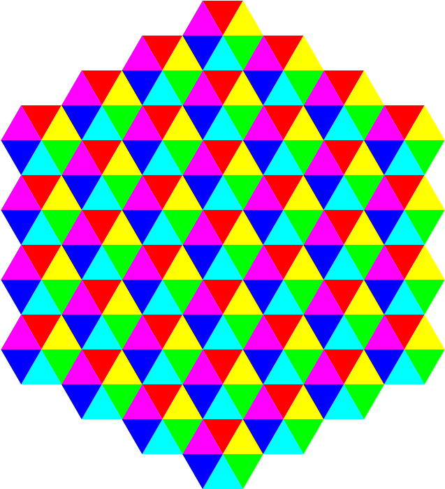 Hexagonal Clip Art Download - Triangle Tessellation (800x800)