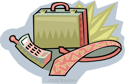 Neck Tie, Briefcase And Cellular Phone Royalty Free - Neck Tie, Briefcase And Cellular Phone Royalty Free (480x321)