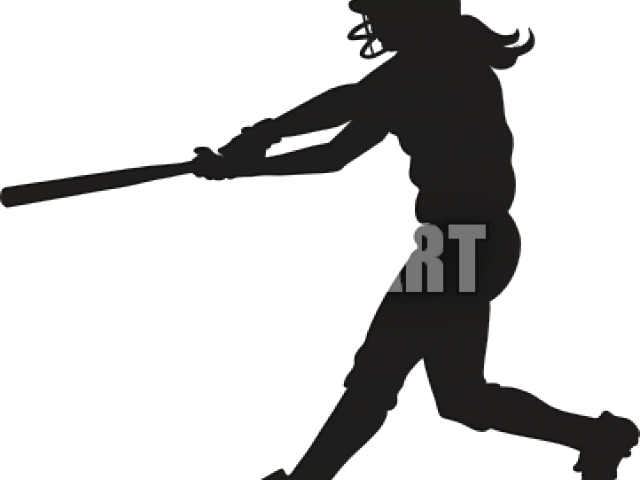 Pitcher Clipart Softball - Silhouette Girls Softball Clipart (640x480)