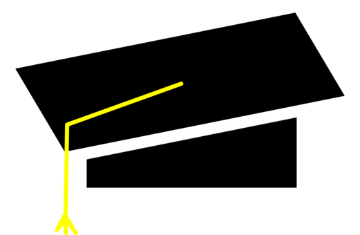 Square Academic Cap Hat Graduation Ceremony Academic - כובע סיום תואר Png (521x340)