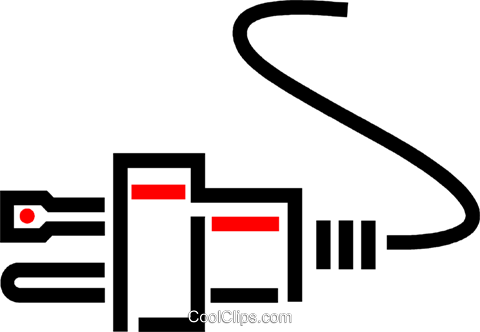 Electric Plug Royalty Free Vector Clip Art Illustration - Electric Plug Royalty Free Vector Clip Art Illustration (480x332)