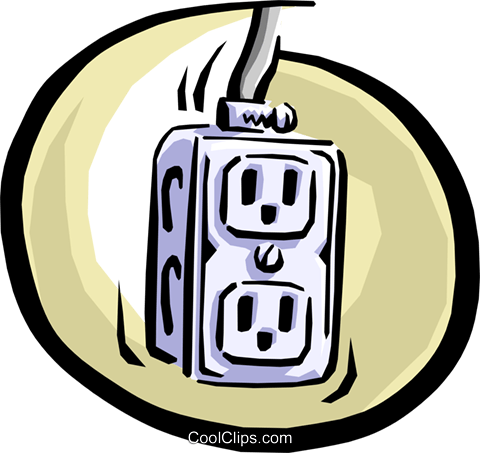 Electric Outlet Royalty Free Vector Clip Art Illustration - Electric Outlet Royalty Free Vector Clip Art Illustration (480x453)