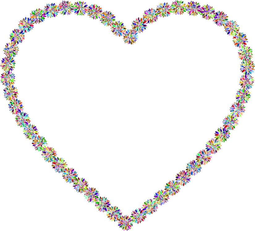 Flower Gold Necklace Floral Design Computer Icons - Heart Outline With Flower (825x750)
