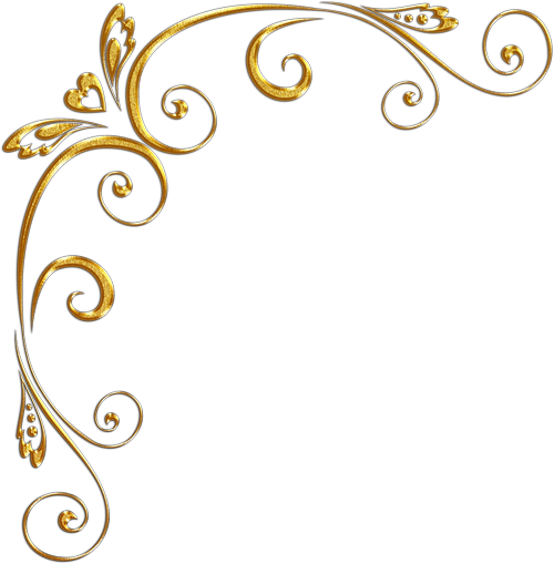 Download Gold Swirls Png Clipart Clip Art Graphics - Gold Corners Png (500x509)