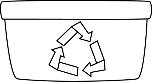 Black And White Recycle Bin - Draw A Recycle Bin (500x272)