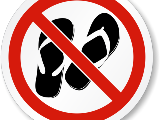 Sandal Clipart Animated - Closed Toe Shoes Sign (640x480)
