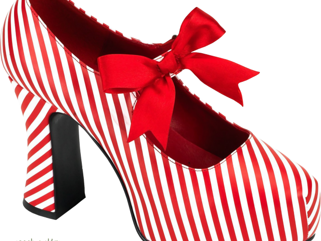 Sneakers Clipart Lady Sandal - Candy Cane Shoes (640x480)