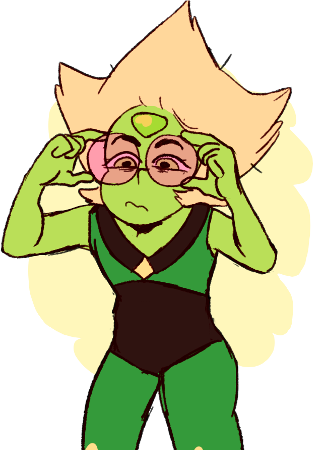 @wadewilsonparker Heres Peridot W Glasses O - Steven Universe (846x890)