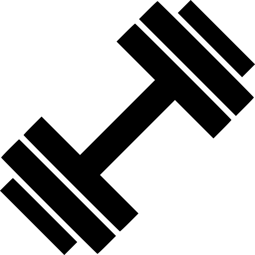Barbell Png Dumbbell Barbell Fitness Sport Gym Svg - Gym Icon Black And White (980x980)