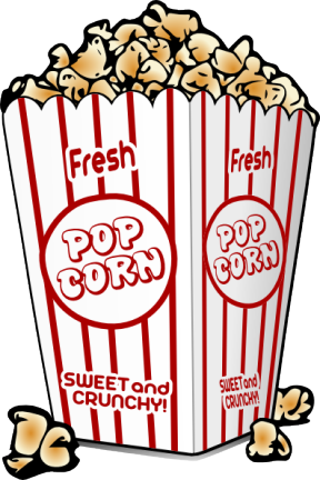Movie Theatre Clip Art - Movie Popcorn Throw Blanket (288x432)