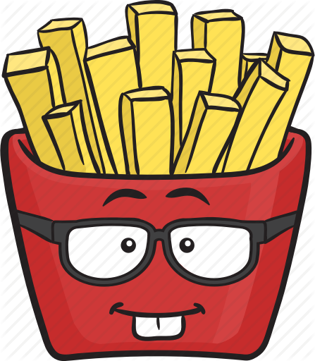 Emoji Fast Food French Fry Icon - French Fries Cartoon (447x512)