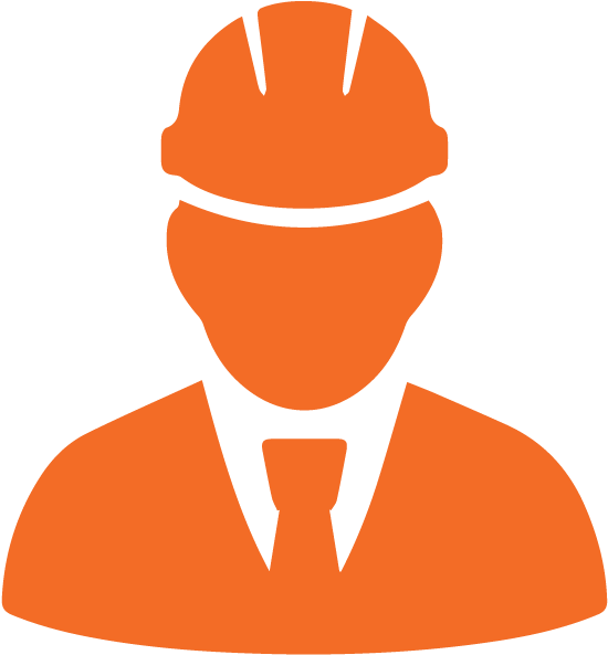 Executive Construction Mangement - Engineering Black Icon With Circle (592x592)