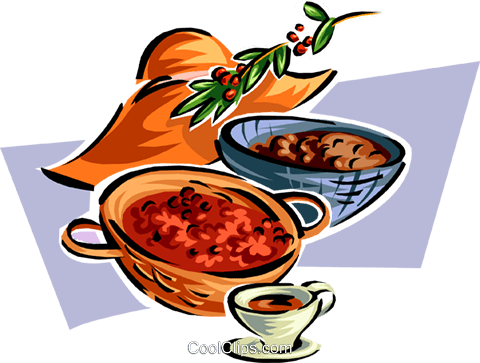 Harvested Bowls Of Food Royalty Free Vector Clip Art - Clip Art Comida (480x363)