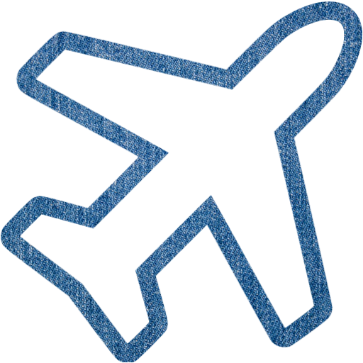 Denim Jeans Airplane 5 Icon - White Icons Travel Png (512x512)