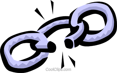 Chain Royalty Free Vector Clip Art Illustration - Broken Link Building (480x300)