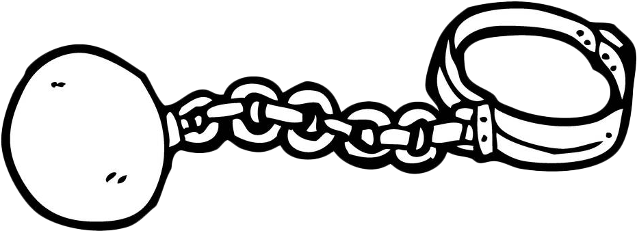 Svg Transparent Ball And Chain Cartoon Clip Art - Ball And Chain Clipart White - (1000x1000) Png Clipart Download Svg Transparent Ball And Chain Cartoon Clip Art - Ball And Chain Clipart White - (1000x1000) Png Clipart Download