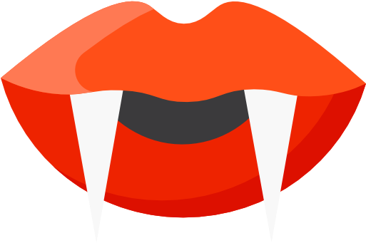 Vampire Teeth Vector - Mouth Emoji Png Vampire (512x512)